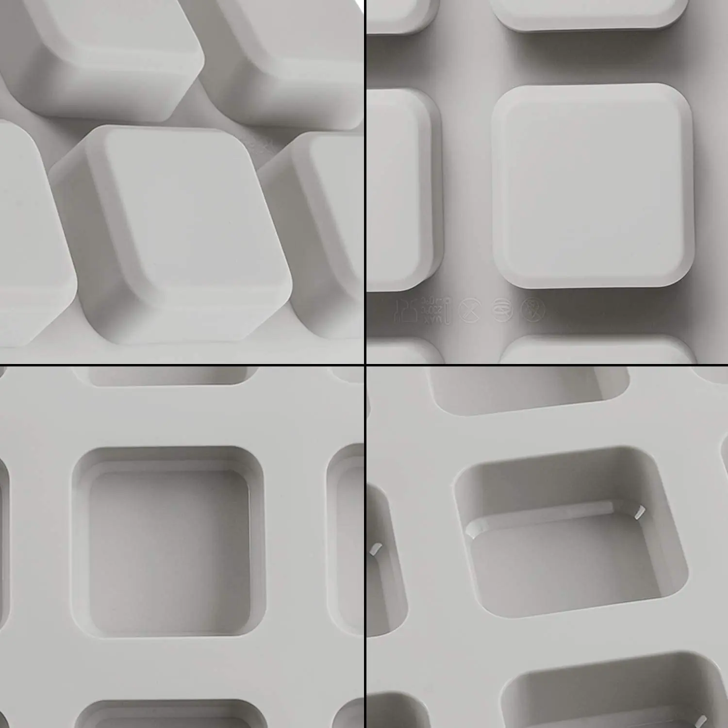 Silicone Soap Molds Resin Mould 9 Cavities Square DIY Handmade Baking Mold Cake Pan for Ice Making Pdding Muffin Loaf Brownie