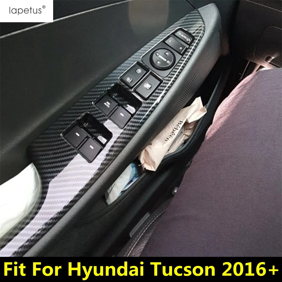 

Lapetus Accessories For Hyundai Tucson 2016 - 2020 Inside Door Handle Panel Surround Window Lift Switch Molding Cover Kit Trim