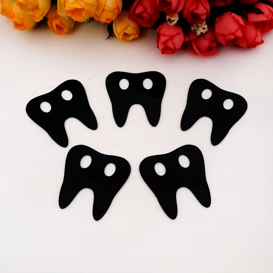 4cm DIY Cartoon Teeth Shape Acrylic Mirror Sticker Party Decoration Teeth Decals For Kid's Room Wall Stickers