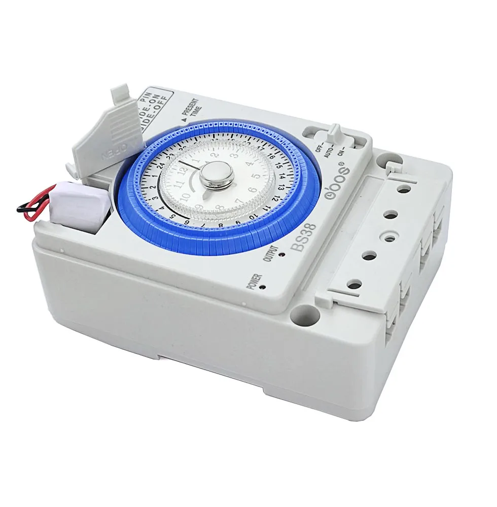 NEW DIN rail type 220Vmechanical timer switch 24 hour time switch with power reserve Time Relay Switch