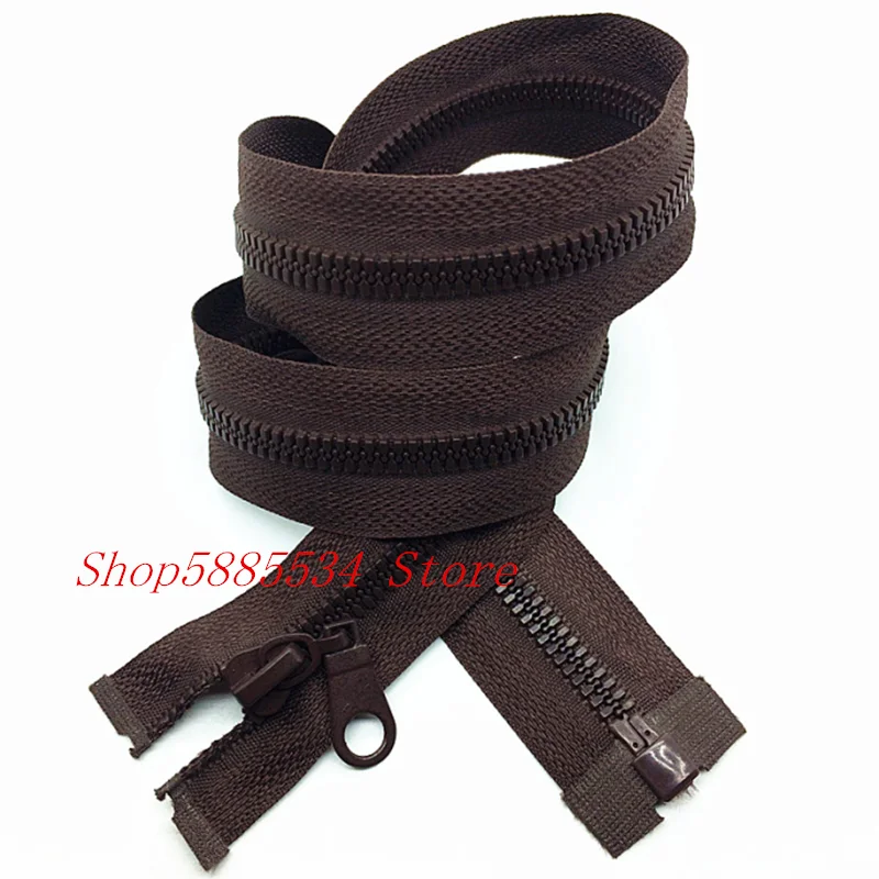 

1/2/5PCS 5#28 Inch (70cm) coffee Separating Jacket Zippers Sewing Heavy Duty Plastic Zippers Bulk process open-end