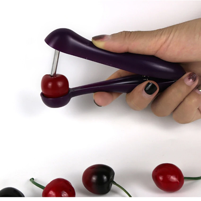 Cherry Pitter with Spring Cherry Pitter Remover Stoner Corer Tool Portable Cherry Pitter Time Saving Kitchen Tool