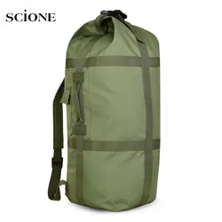 80L Tactical Camping Backpack Men Hiking Bag Outdoor Sports Travel Bucket Round Trekking Rucksack Men Traveling Trekking Bags