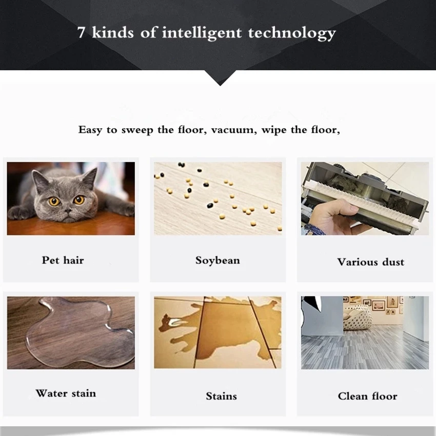 3 في 1 جهاز آلي لتنظيف الأتربة الذكية مكانس كهربائية للكنس منخفضة الضوضاء التحكم عن بعد APP اللاسلكية القابلة لإعادة الشحن الرطب التطهير روبوت