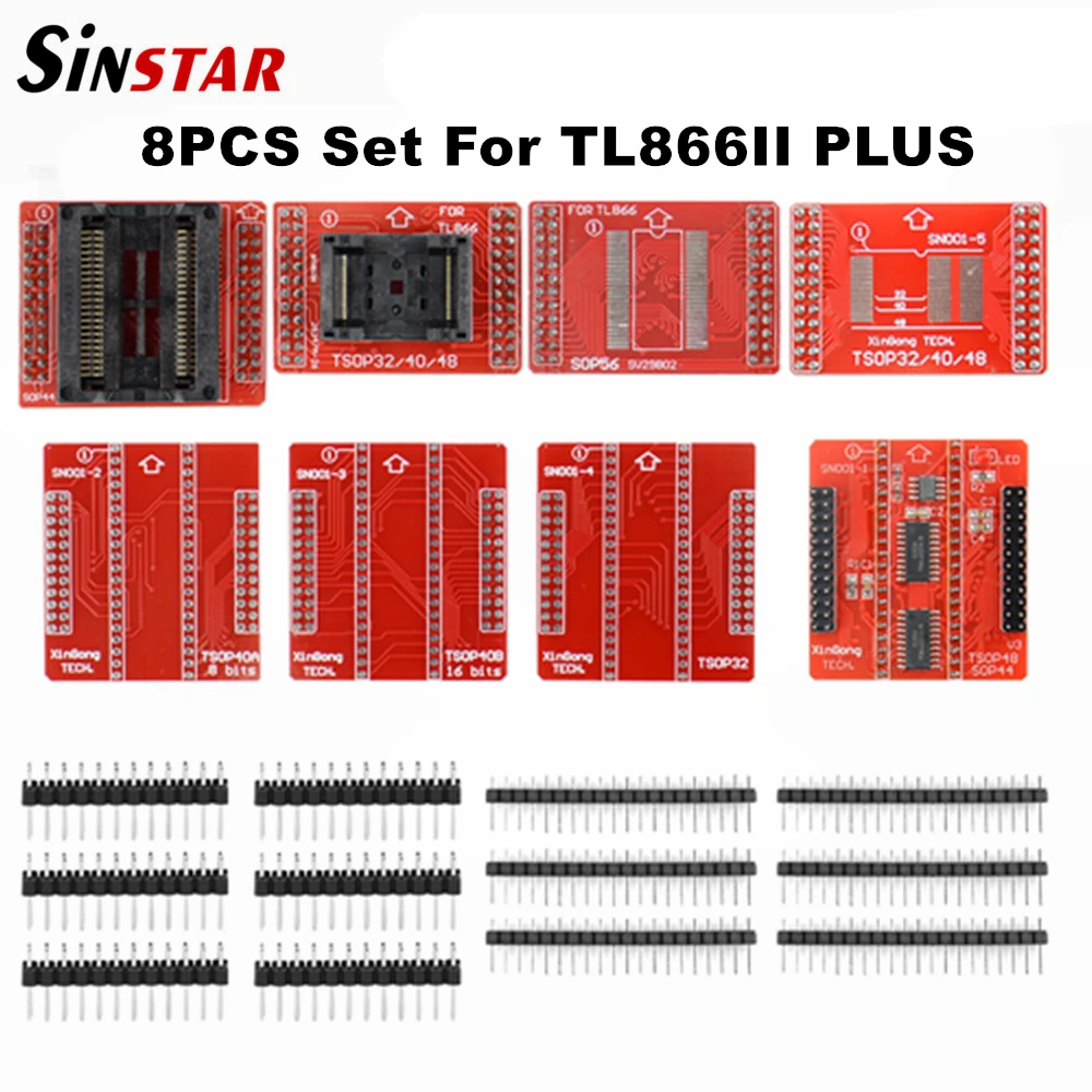 XGecu 100% Original NOR Adapters SOP32 SOP40 SOP48 SOP44 Tsop48 Tsop56 Sockets Only For TL866II Plus Programmer Free Shipping