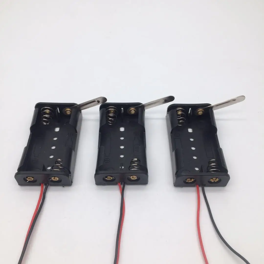 1pc AA Size 5 Battery Storage Box Case Holder Leads With 2Slots Container Bag DIY Standard Batteries Charging Switch battery box