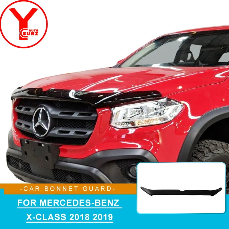 

Tuning Car Bonnet Guard Scoop Hood For Mercedes-Benz X-Class 2018 2019 Car Styling Bug Guard Moulding Cover Guard Shield YCSUNZ