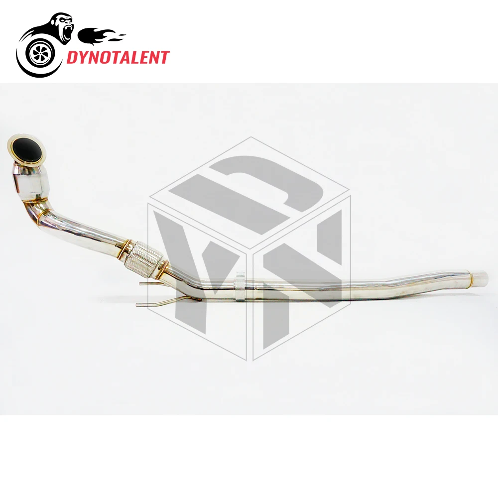 

DYN RACING SS304 3'' Turbo Stainless Downpipe for A3 S3 8V TT MK7 R 2.0T with 200cell cat 2014+