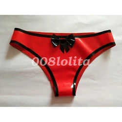 Latex Rubber Gummi Sexy Shorts Underwear Briefs Red Size XXS-XXL