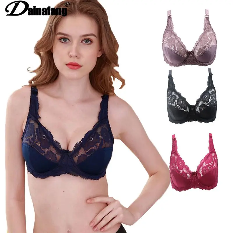 2023 New CDE Cup Lingerie Lace Sexy Bras For Women Underwear Crop Top BH Plus Size Push Up Bralette Brassiere