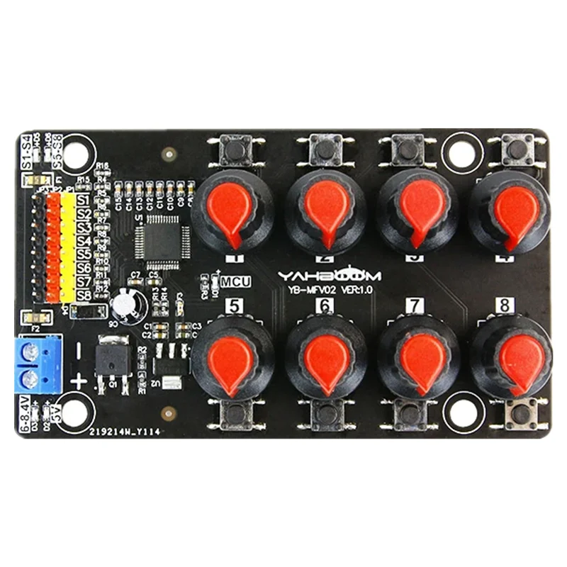 

Yahboom 8-Channel PWM Servo Control Debugging Board for DIY Smart Robotics Compatible with Any 5V~8.4V Servos