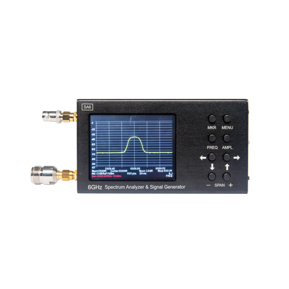 6GHz SA6 Portable RF Spectrum Analyzer Spectrum Explorer Signal Genertor With Tracking Generator 6.2 GHz With Touchscreen