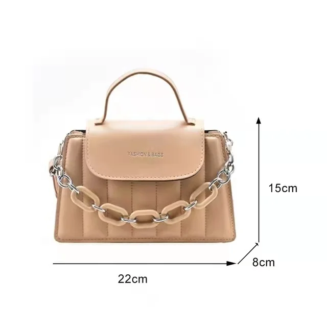 Chic Daily Clutch Bag Chains Flip Purse Clip Women Shopping Shoulder Bag Pleated Leather Classic Pouch Yellow Red Totes Handbag