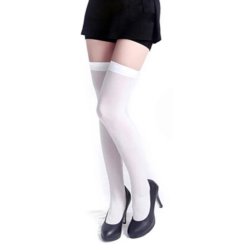 Candy Color Thigh High Stockings Sexy Cosplay Women Warm Stocking Nightclub Elastic Medias For Sexy Lingerie