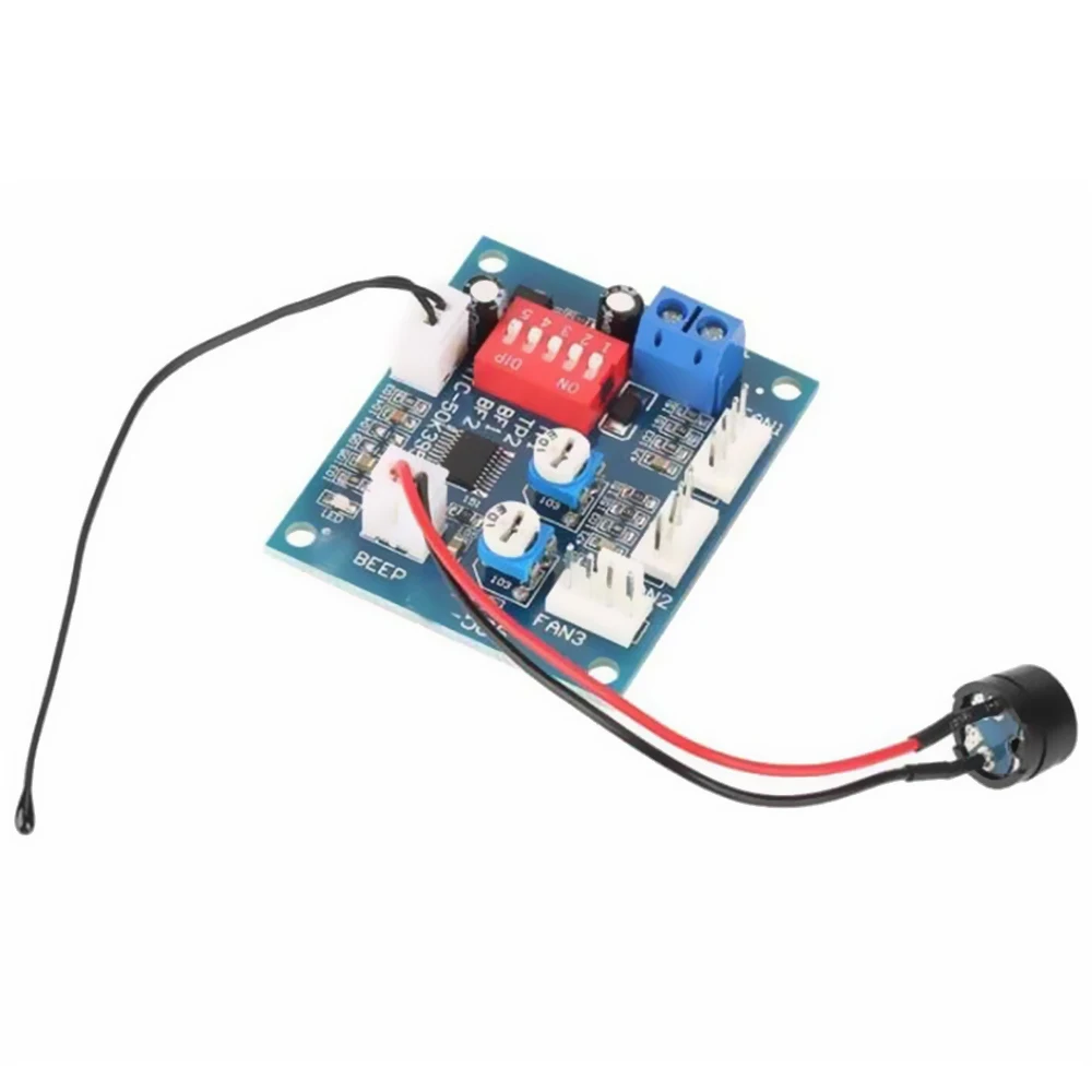 DC 12V Voltage Regulator PWM PC CPU Fan Temperature Control Speed Controller Module High-Temp Alarm Speed Control