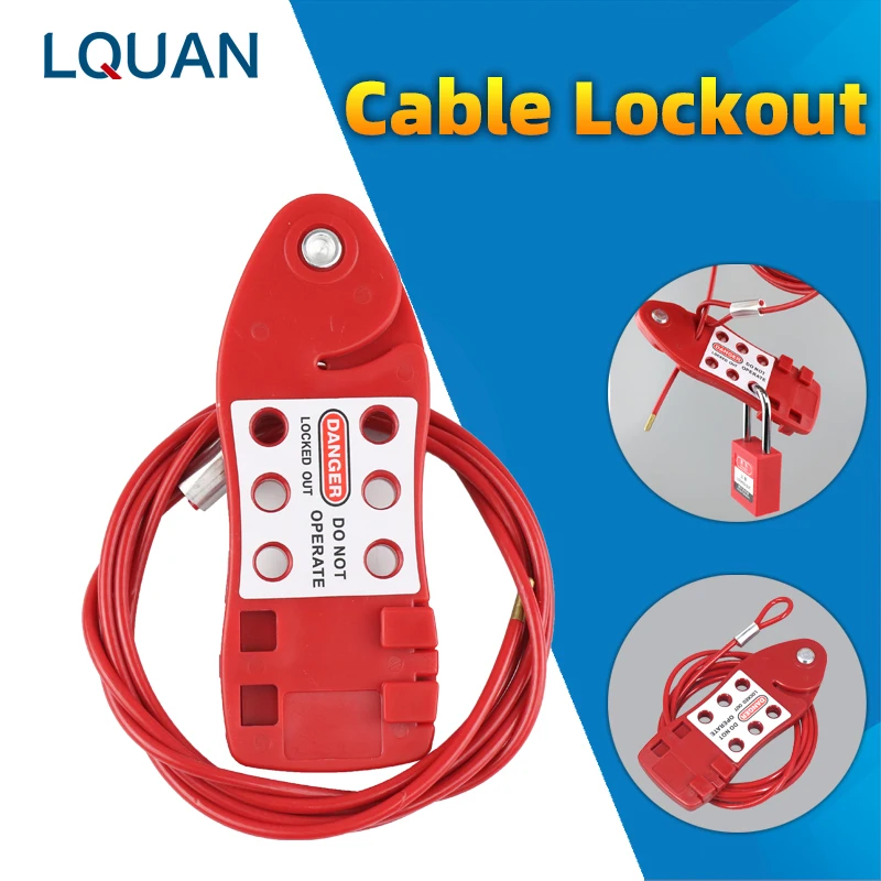 Industrial Fish Shaped Economy Cable Lockout With PVC Coated Steel Cable For Valve