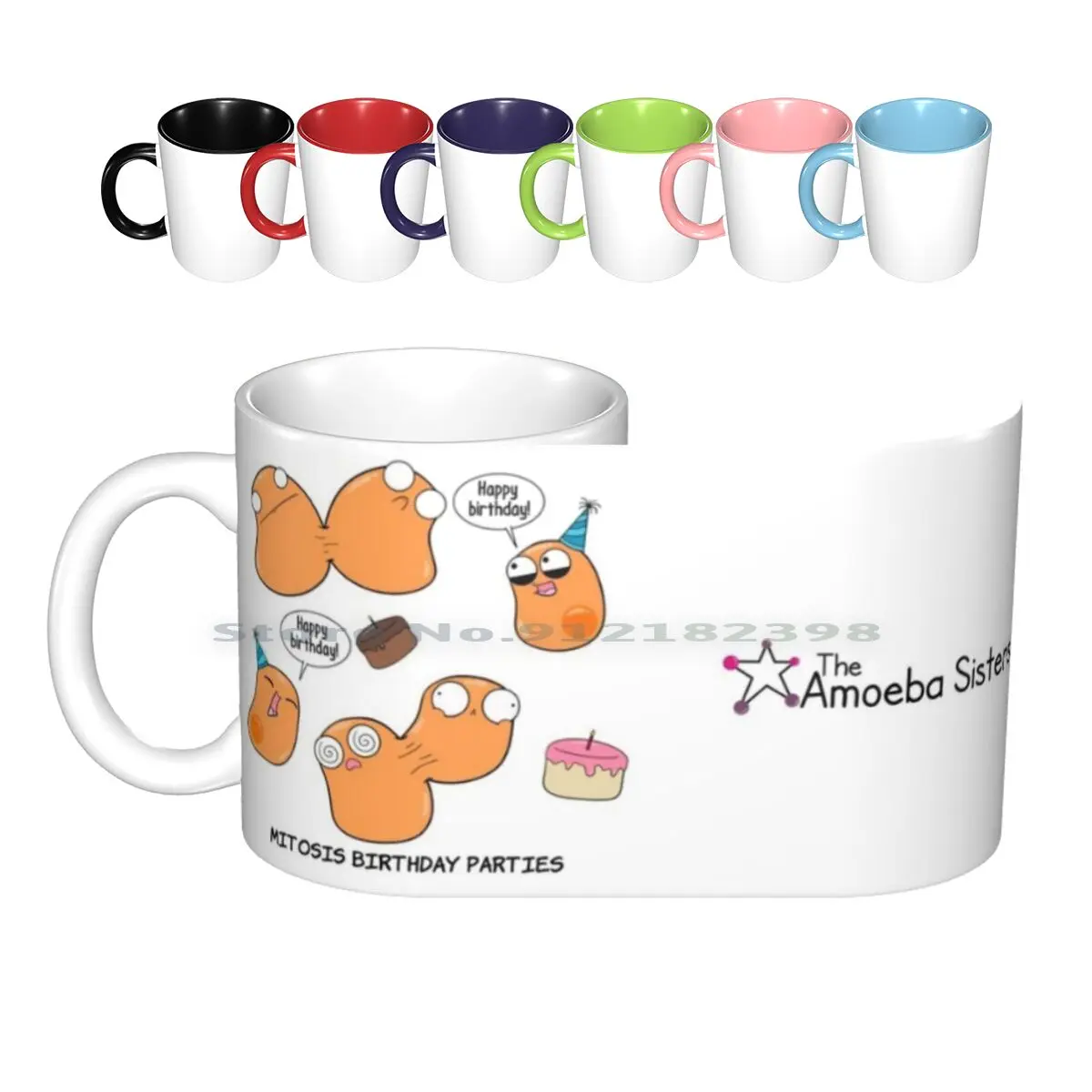 Mitosis Birthday Parties Ceramic Mugs Coffee Cups Milk Tea Mug Mitosis Science Biology Microbiology Amoeba Sisters