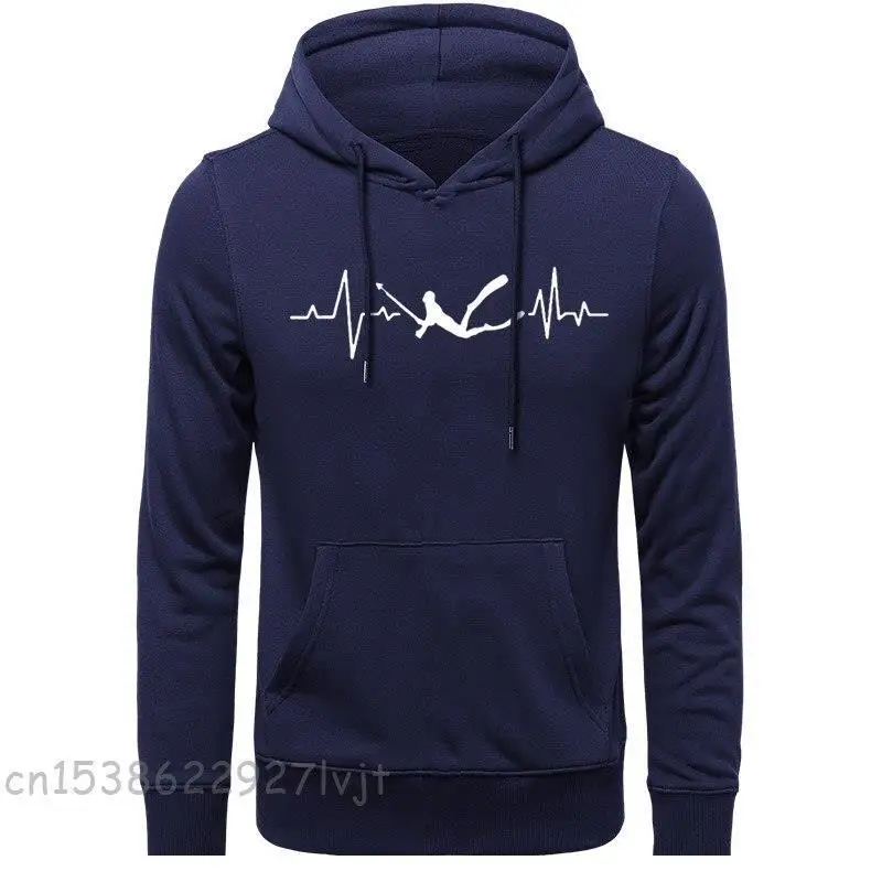 Hoodies moda caça submarina batimentos cardíacos evolução do mergulhador fishinger topos teeharajuku streetwear hoodies camisolas