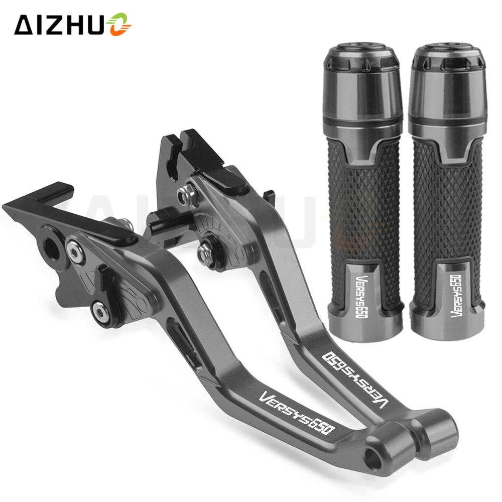 CNC Brake Clutch Levers FOR KAWASAKI VERSYS650 cc 2015-2016 Motorcycle Handlebar Handle 7/8'' 22MM Hand Grips VERSYS 650 Logo