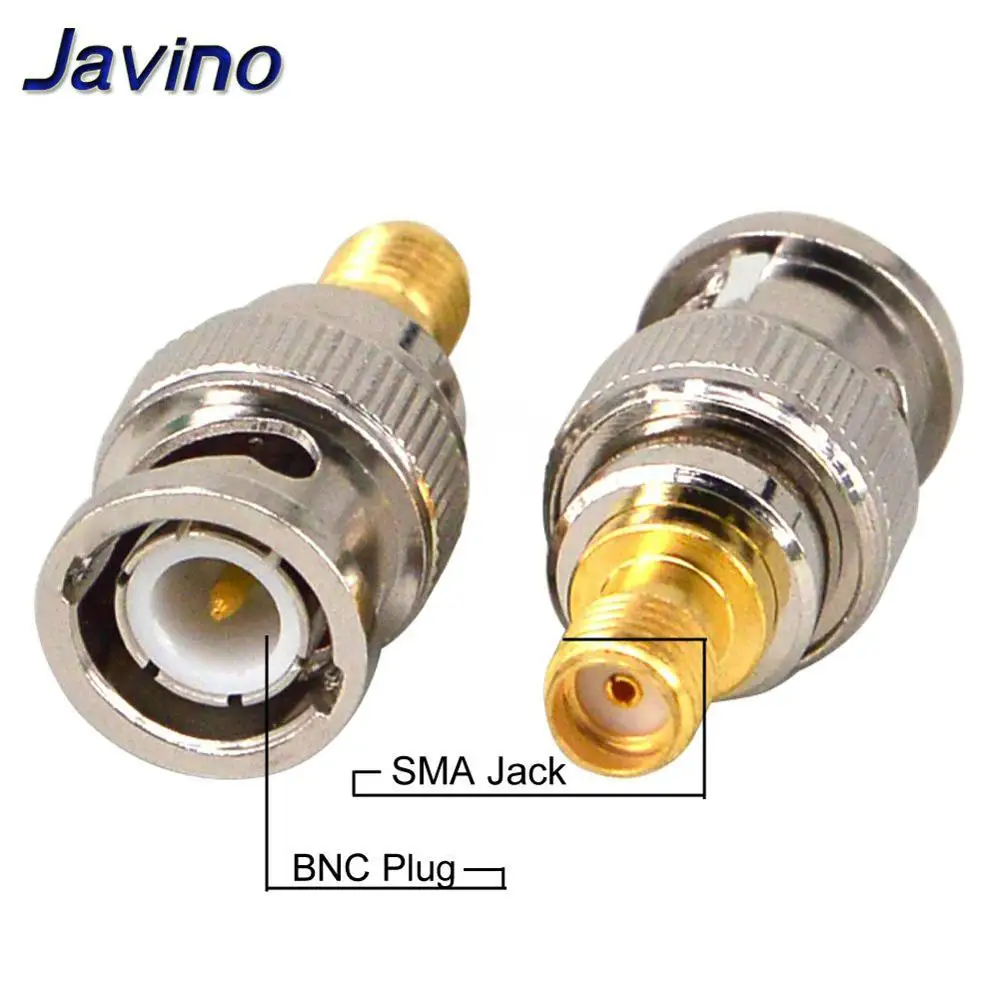 Connector RF adapter BNC-SMA BNC Male Jack Nickel Plating To SMA Female Plug Gold Plating Jack RF Connector Straight