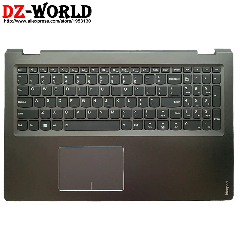 

New Shell C Cover Palmrest Upper Case With US English Backlit Keyboard Touchpad for Lenovo Flex 4-1570 1580 Laptop 5CB0L45988