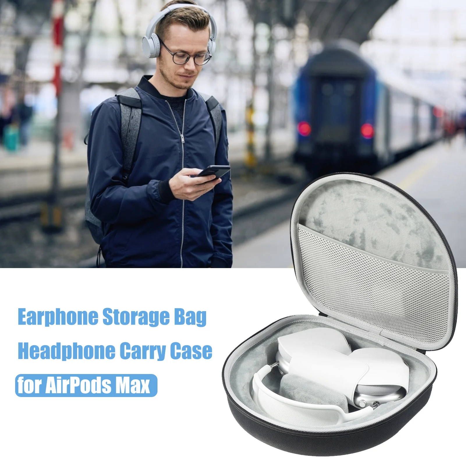 Earphone Storage Bag Headphone Nylon Carry Case For AirPods Max Speaker Audio Waterproof Drop-Proof Storage Bag Drop Shipping