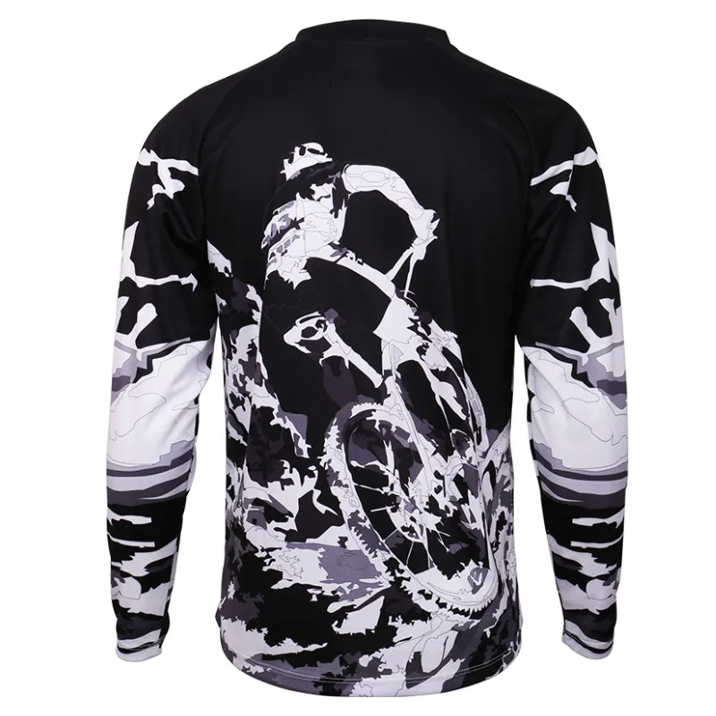 Long Sleeve Quick Drying Downhill Shirt Design Customized Sublimation Mountain Motocross Bike Cycling Downhill Clothes Men\'s