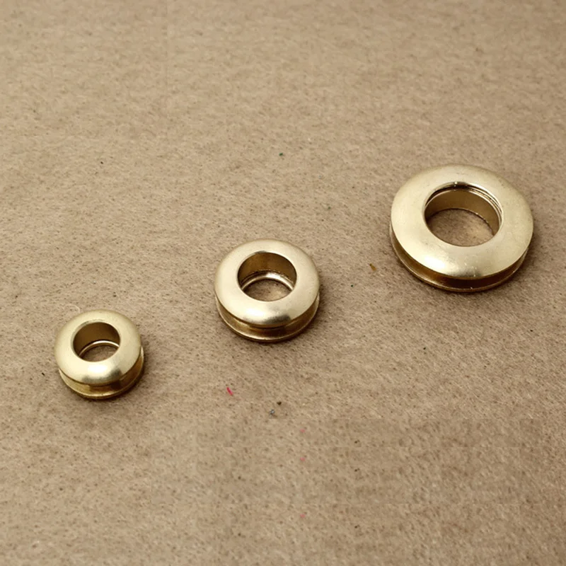 Brass Gás Hole Grommets Parafuso, Conexão roscada Ilhó, DIY Bag Belt Parte, Hardware Couro Artesanato, Fivela artesanal, 16x9mm, 1 Pc