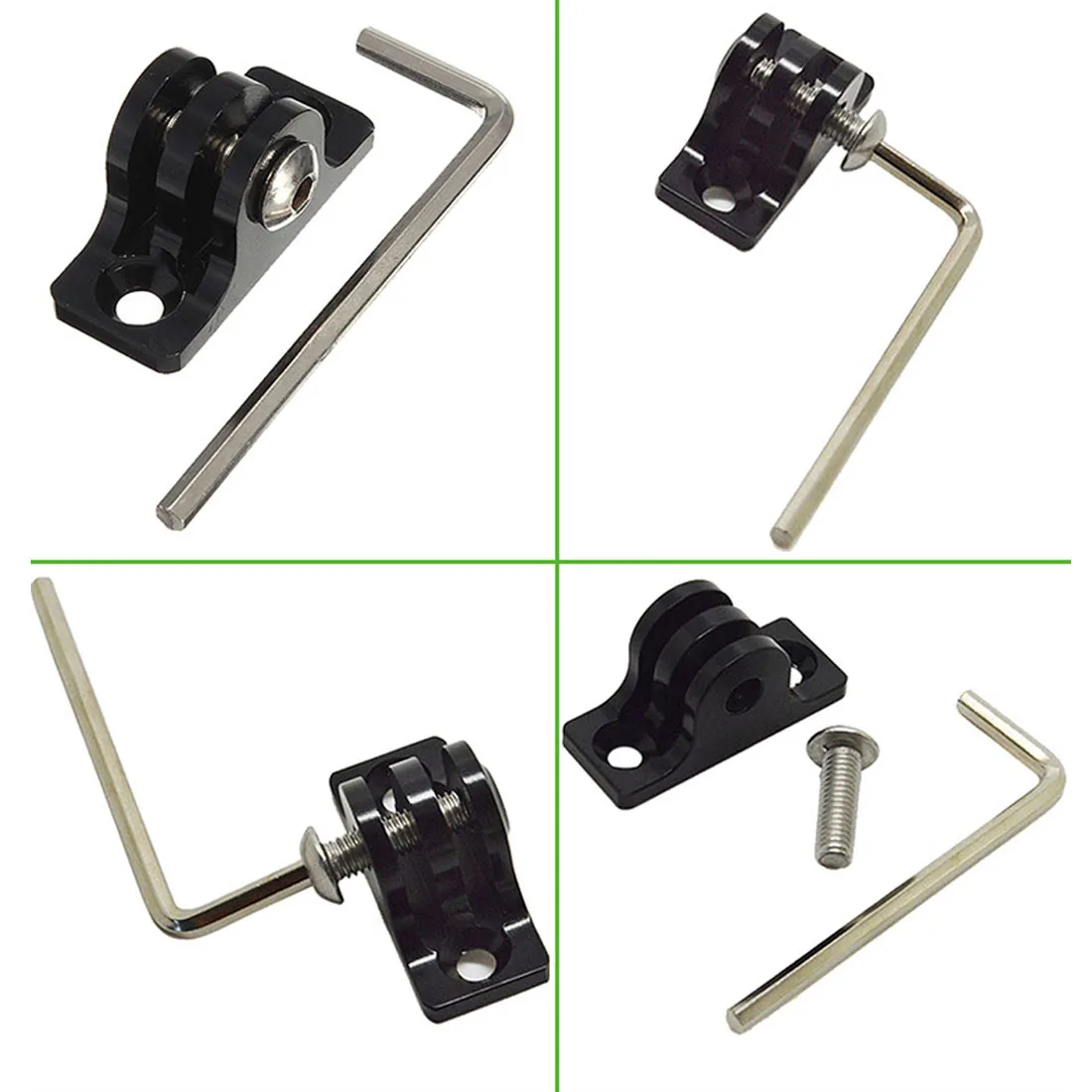 CNCอลูมิเนียมอัลลอยด์ขาตั้งกล้องอะแดปเตอร์สำหรับGoPro Hero 8 5 4 เซสชันXiaomi Yi 4K SJCAM SJ4000 SJ5000 h9 Go Proอุปกรณ์เสริม