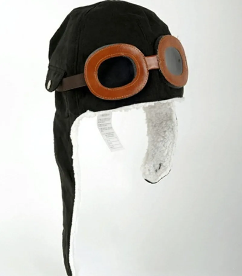 Gorro de piloto de punto para niños y niñas, gorro cálido de terciopelo, orejeras Lei Feng, para 3-6 años, talla 52-54cm, novedad de 2020