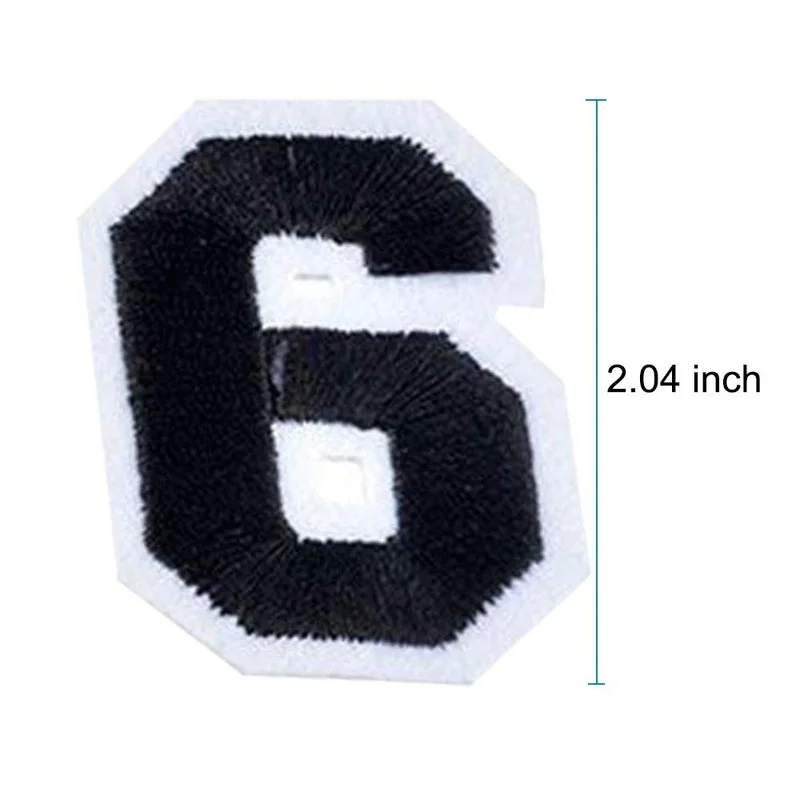 1pcs Black Numbers  0 1 2 3 4 5 6 7 8 9 Iron on Patch Embroidered Applique Sewing Clothes Stickers Garment Apparel Accessories