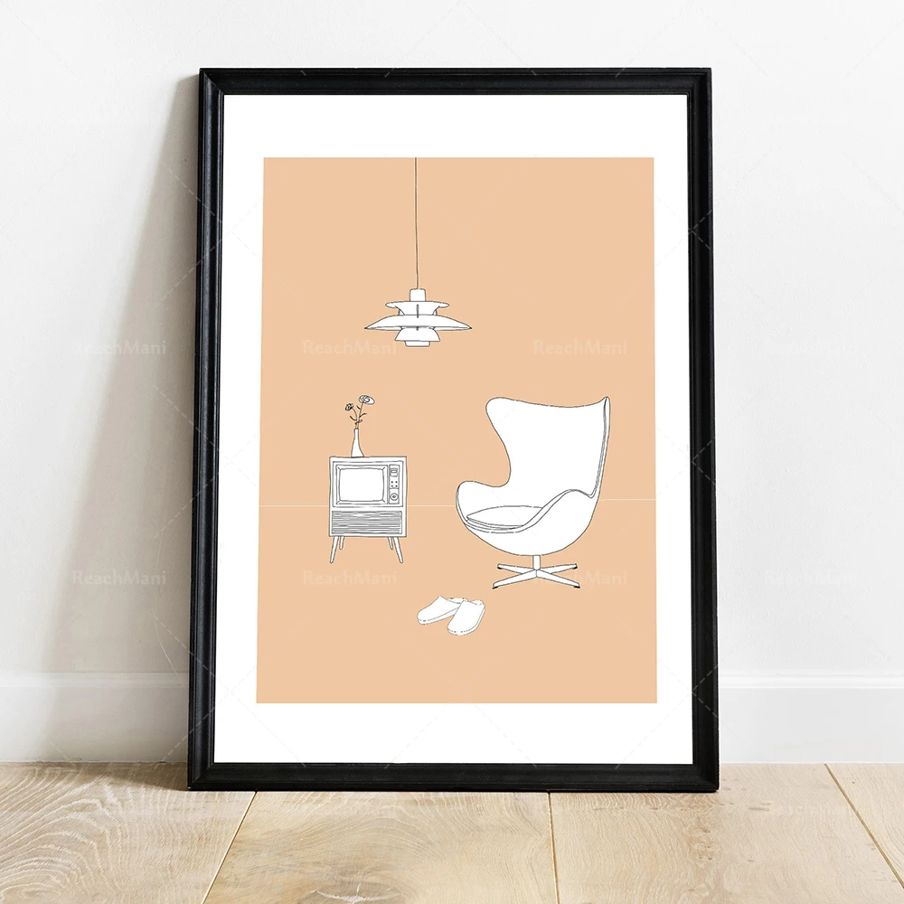 Icônes du design du XXe scacle. التوضيح. التخيل الفني. إيدي كادو. نمط نورديك. مفهوم العمر 1950. صب الكادو