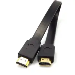 Cable de alta calidad Full HD corto HDMI, Compatible con 3D macho a macho, Cable plano para Audio, vídeo, HD, TV, 30 cm, 50 cm