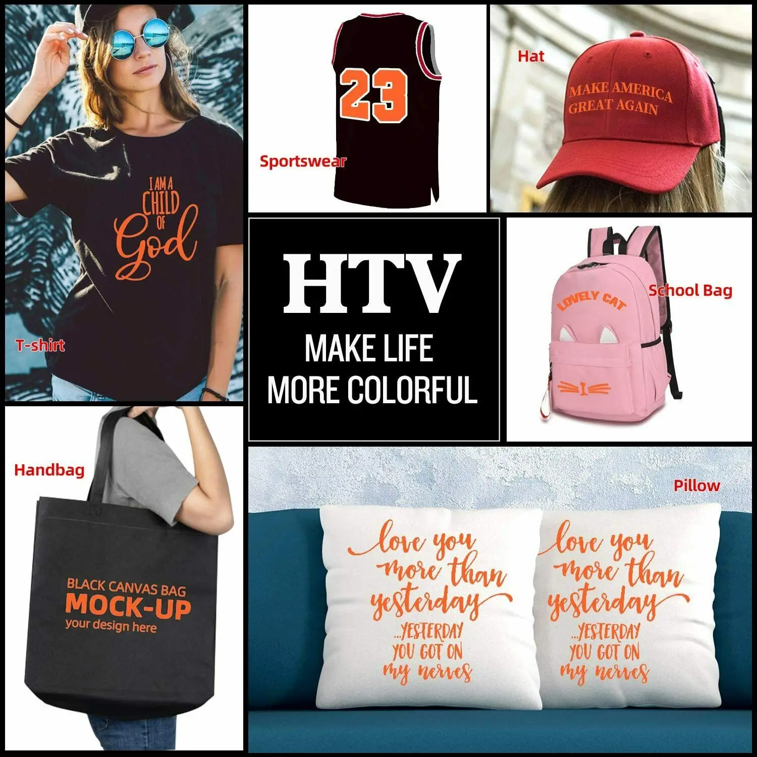 HTVRONT-rollo de película de transferencia de calor, vinilo elástico de PU mate para impresión de ropa, camiseta, bricolaje, Cricut Iron on HTV, 12