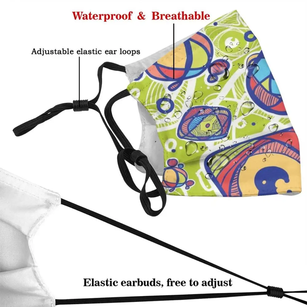 The Second Plan Custom Pattern Washable Filter Pm2.5 Adult Kids Mask Dj Club Music Cool Rave Techno Edm Electronic Radio Disco