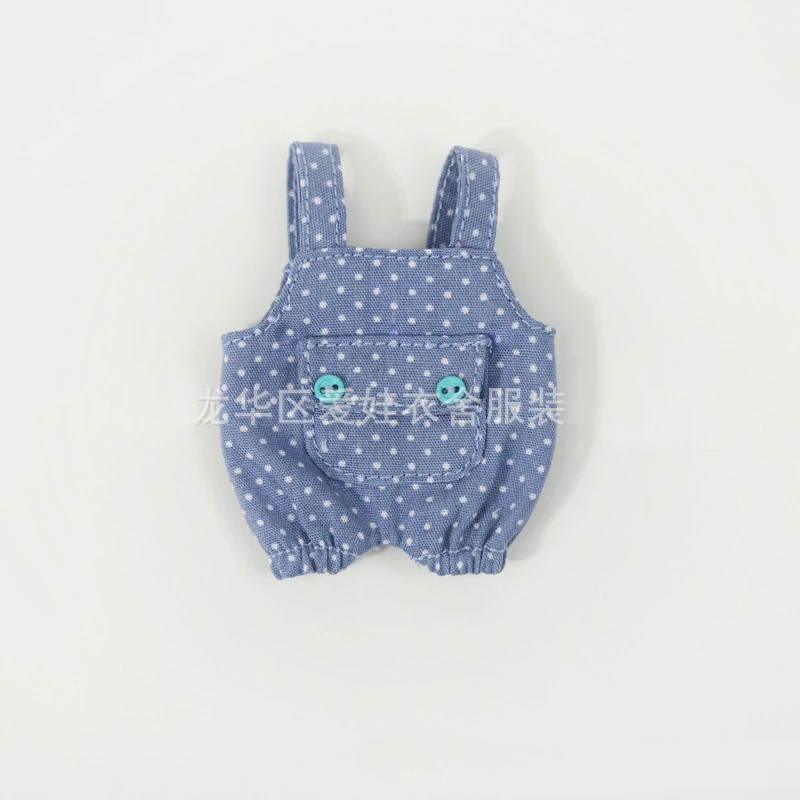 Obitsu 11 1/12 Bjd Pop Jumpsuits Rasterpatroon Kleding Mode Donkerblauw Jarretel Broek Voor Ob11, Gsc, body9 Poppen Accessoires