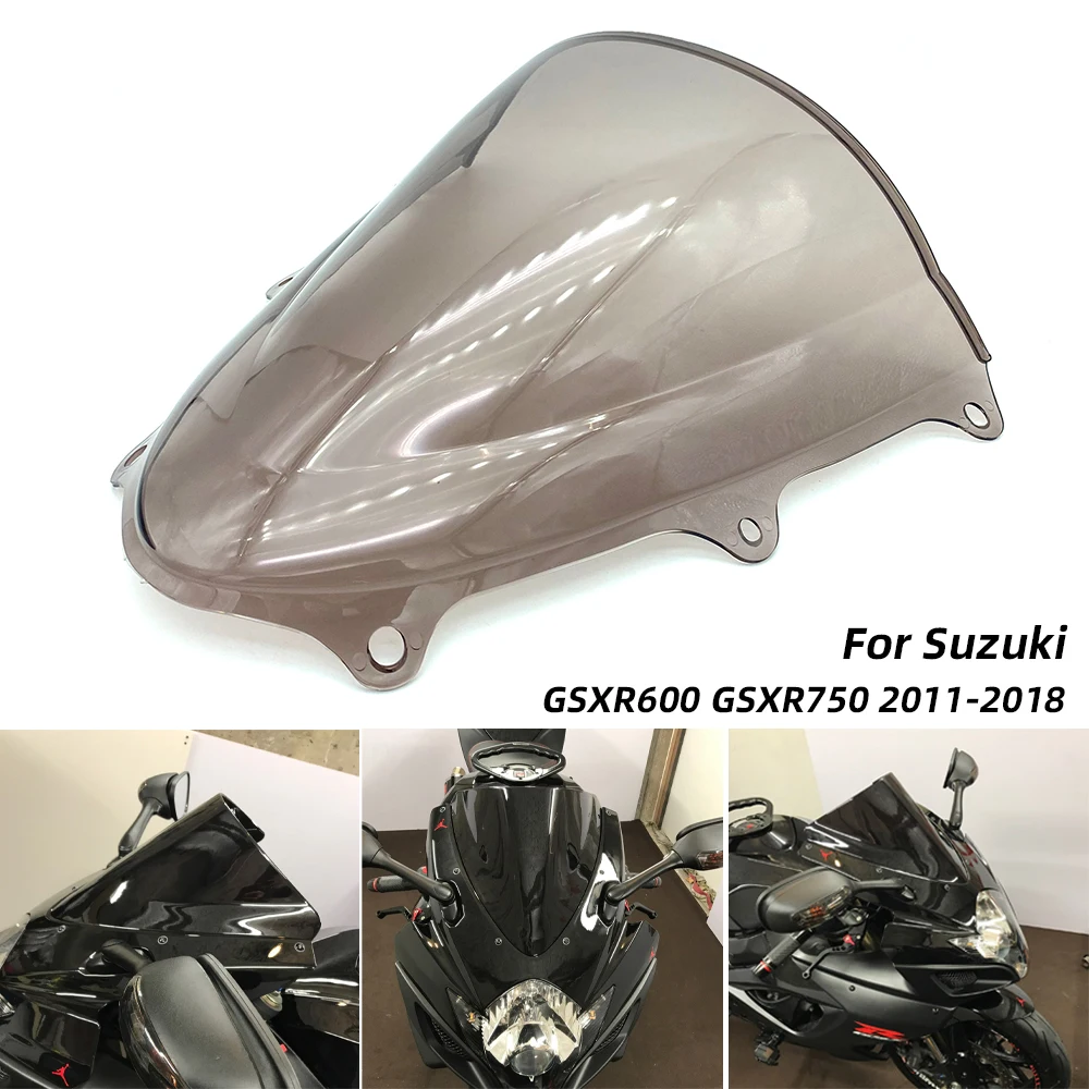 GSXR600 GSXR750 Motorcycle ABS Plastic Windscreen Wind Shield Screen Deflector Windshield For Suzuki GSXR 600 750 2011-2018 2017