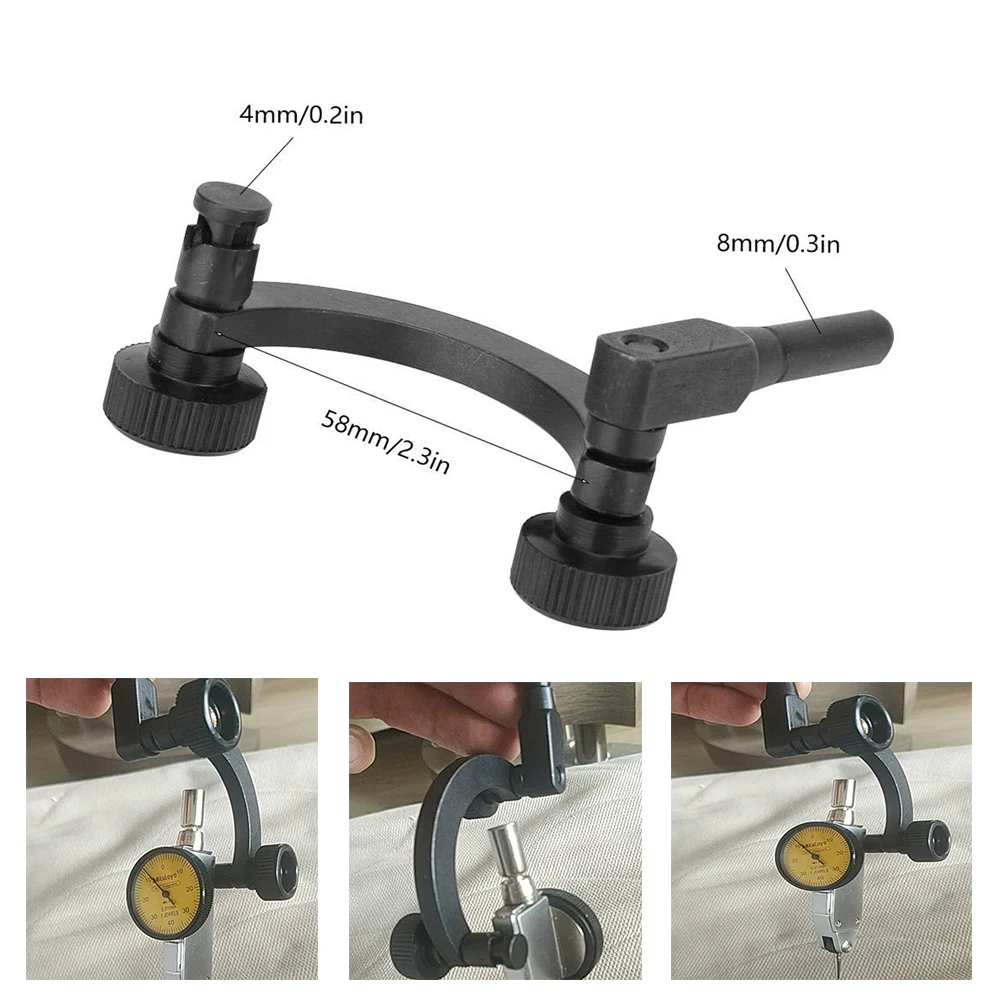 8mm Rod Dial Indicator Base Stand Center Finder Measurement Tool Support Half Round Combination Test Dial Indicator Arc Holder