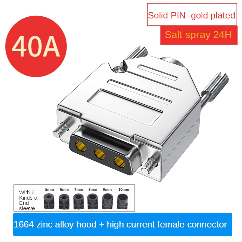 Cabeça de solda de alta corrente tipo d, conector de alimentação, 3 pinos, sólido, componentes de computador, pino