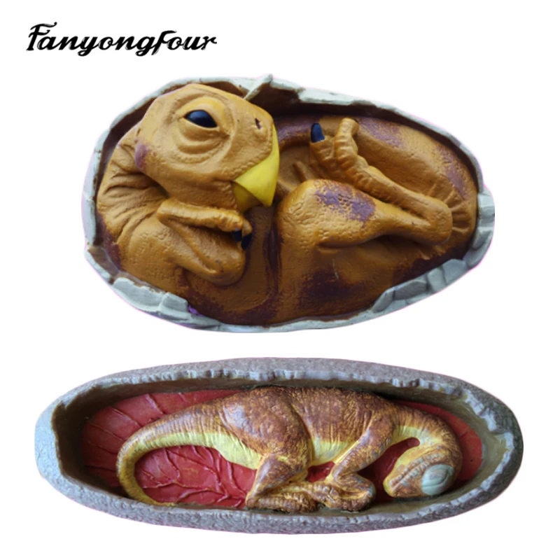 קטן דינוזאור סיליקון עובש diy הפוך gypsum נר שרף בטון קריסטל יורד ג 'ל עובש מלאכה קישוט