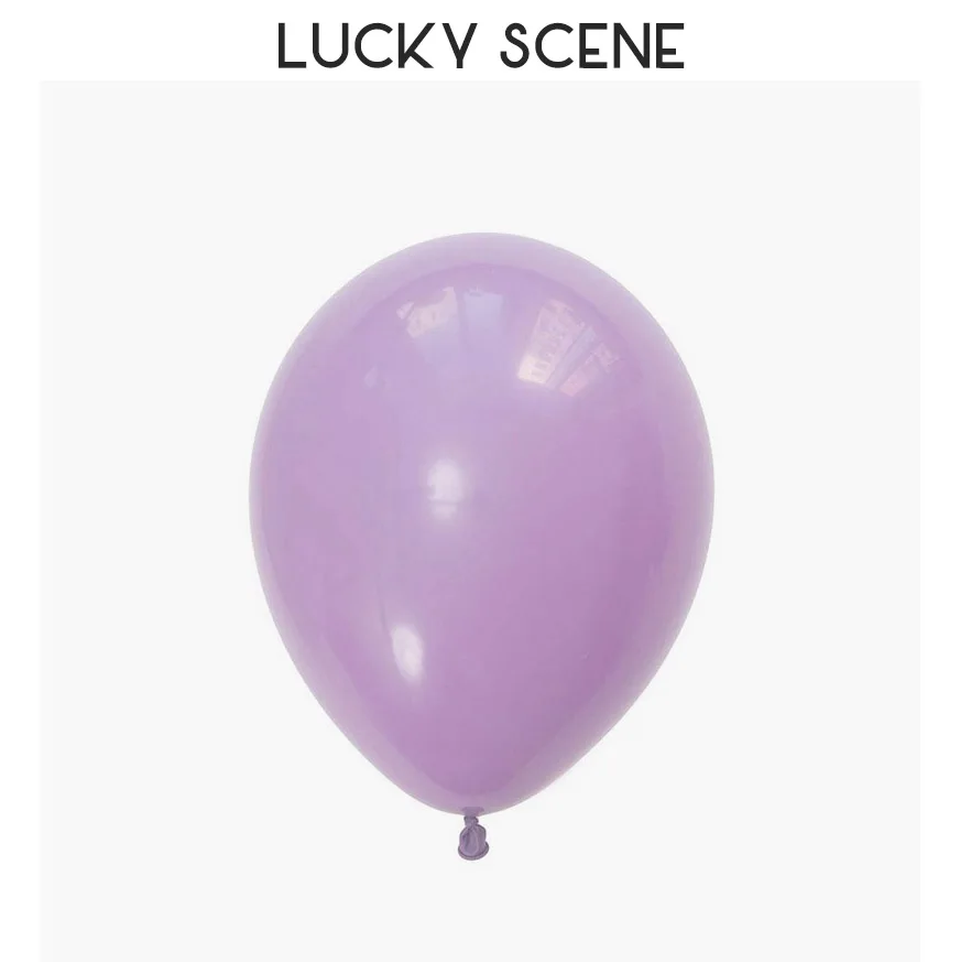 15Pcs 10“  Solid Color Monochrome Birthday Balloon Kids Party Accessories Bright Colorful Thick Latex Balloon S00078