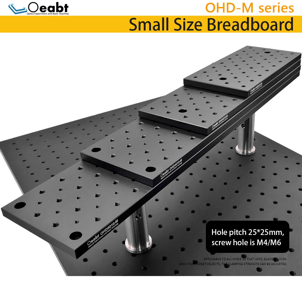 300x100mm Optical Flat Solid Aluminum Breadboard Matrix Aluminum Breadboard M4 M6 High-Density Taps Thread Optical Experimental