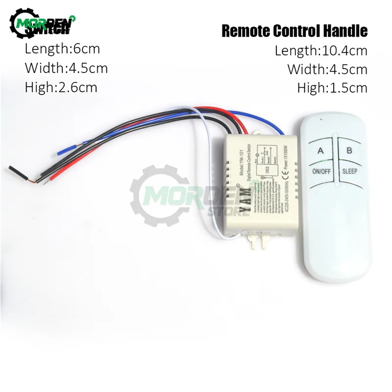 1/2/3/4 Way AC 220V RF Remote Control Switch Kit For LED Light Chandelier Digital Wireless ON/OFF Ceiling Fan Panel Switch