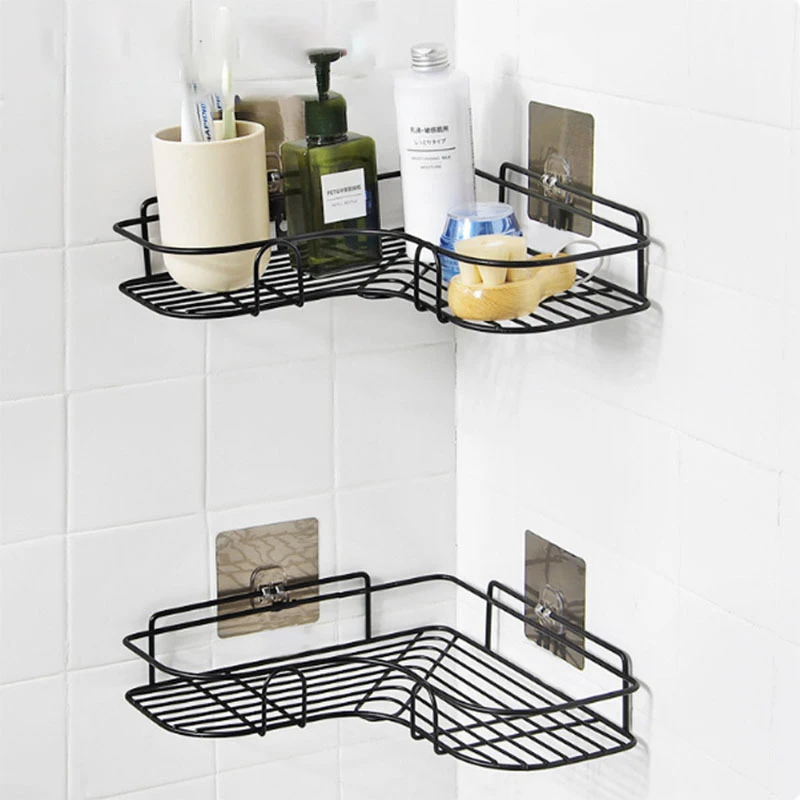 Bathroom Non-Perforated Corner Racks, Bathroom All Supplies, Iron Storage Racks, Kitchen Triangle