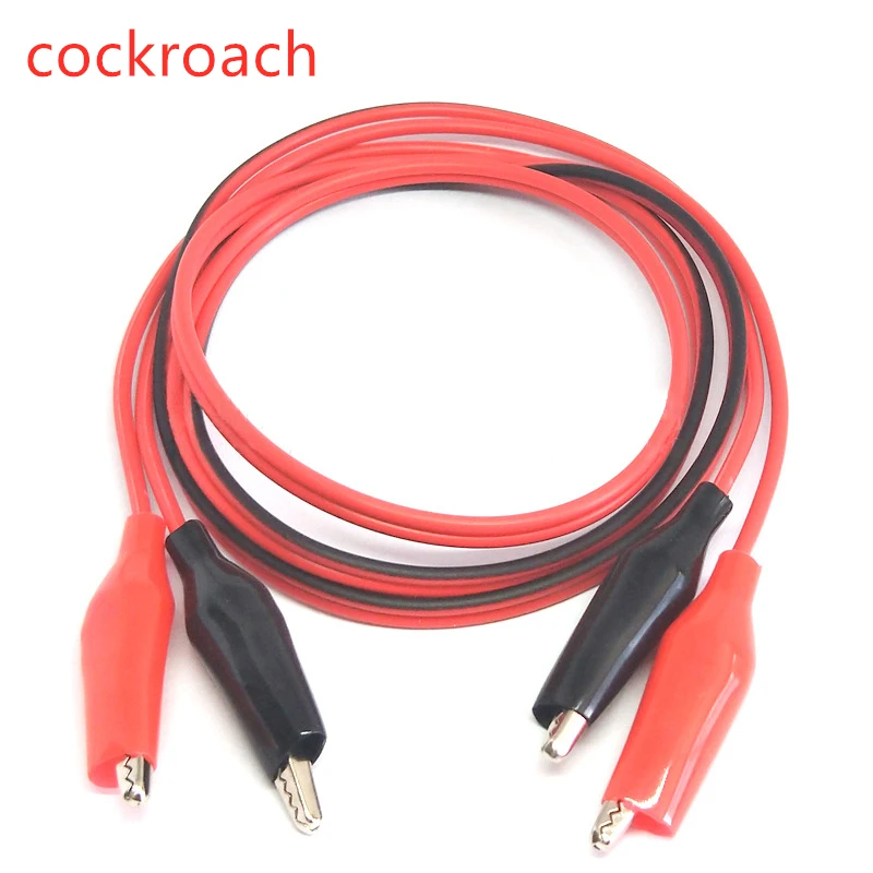 1pcs 1M Alligator Clip Test Cable Lead Connector Dual Tester Probe 35mm Crocodile Clip for Multimeter Measure Tool Red Black