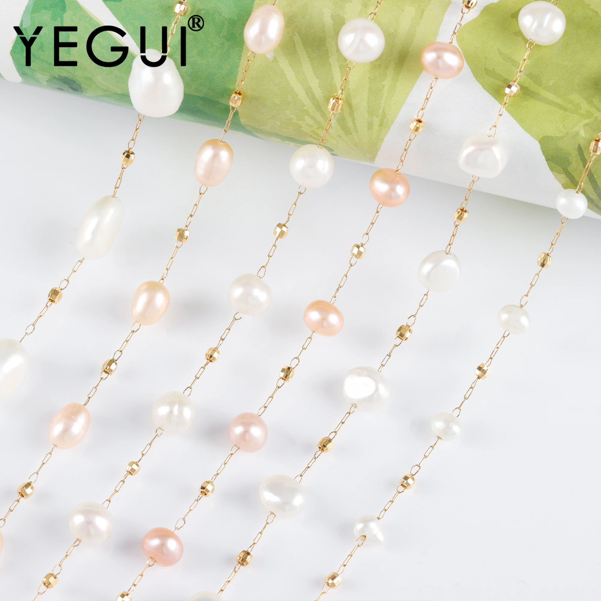 YEGUI C270,diy chain,stainless steel,natural pearl,hand made,jewelry findings,charms,jewelry making,diy bracelet necklace,1m/lot