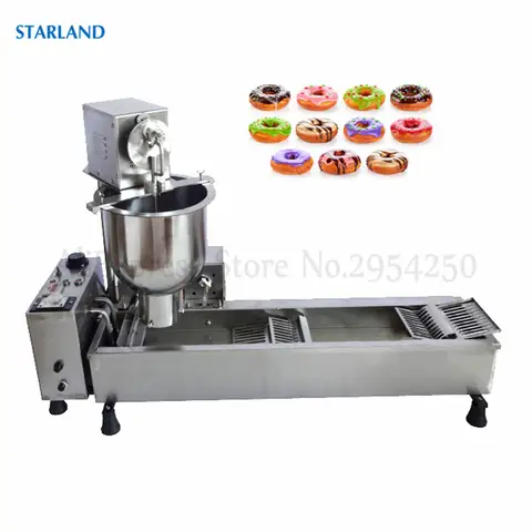 새로운 전기 자동 도넛 프라이 기계 상업용 도넛 케이크 메이커 높은 생산성 도넛 Euipment 110V/220V