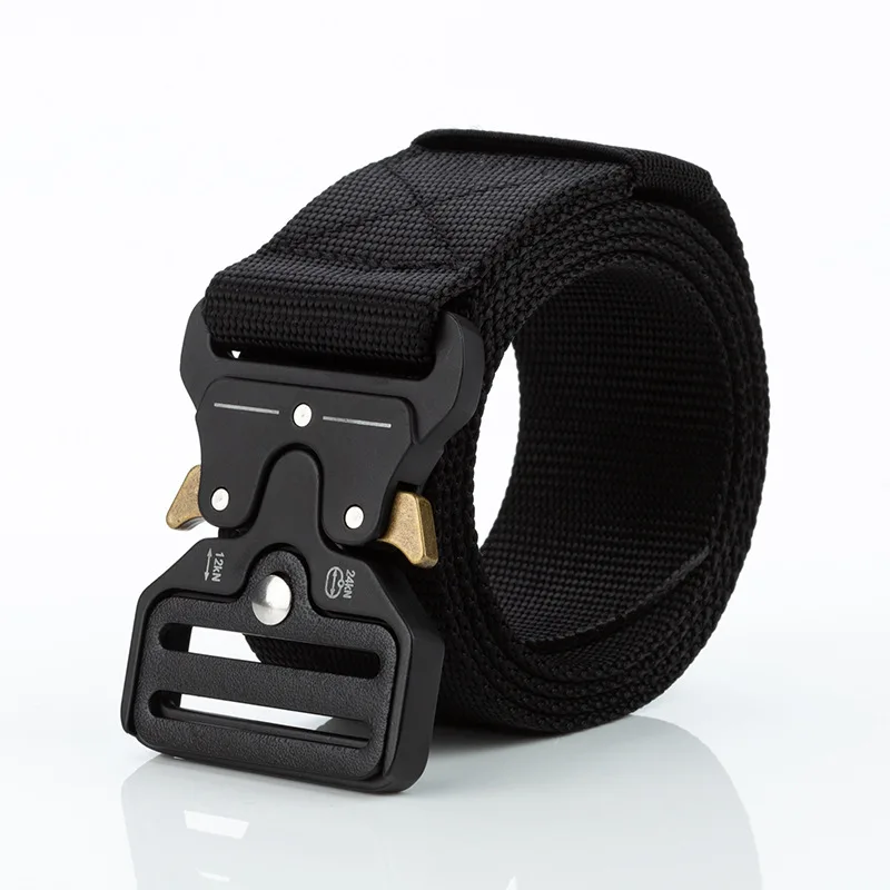 43mm Width Belts For Men Tactical Belt Mens Belt Strap Quick Release Buckle Outdoor Combat Training Waist Webbing Plus Size