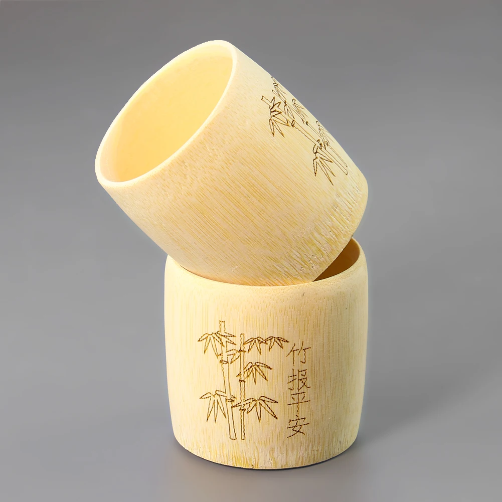 Natural Healthy Bamboo Tableware Drinking Cup Tea Cereal Juice Milk Coffee Beer Cup Chinese Style Wooden Cup for Kitchen Home
