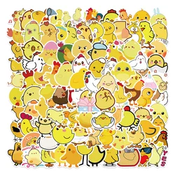 10/30/50PCS Yellow Cartoon Chick Graffiti Delicate Decal Sticker Diary Scrapbook Luggage Laptop Cute DIY Sticker Wholesale